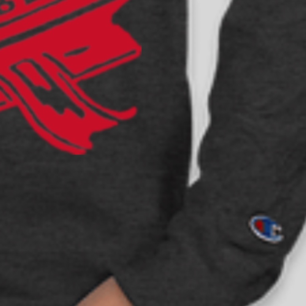 Champion red and charcoal grey long sleeve t shirts
